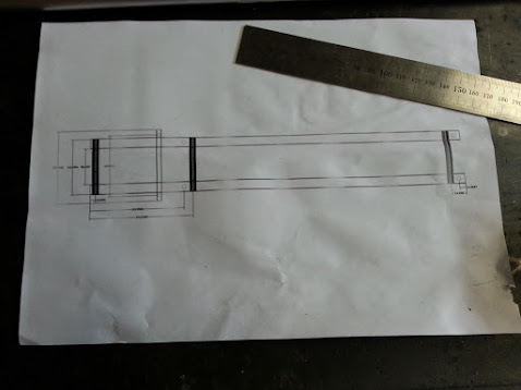 Measured hand sketch for the chroma projection rig
